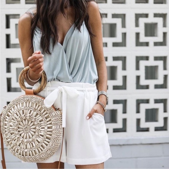 Anthropologie Eri + Ali Petipa Sage Green Wrap Tank Top Women’s Size Small - Picture 1 of 6